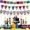 Day of The Dead Decorations, Dia De Los Muertos Pennant Banner for Day of The Dead Party Supplies, Sugar Skull Bunting Banner Papel Picado Backdrop Garland for Mexican Themed Birthday Party